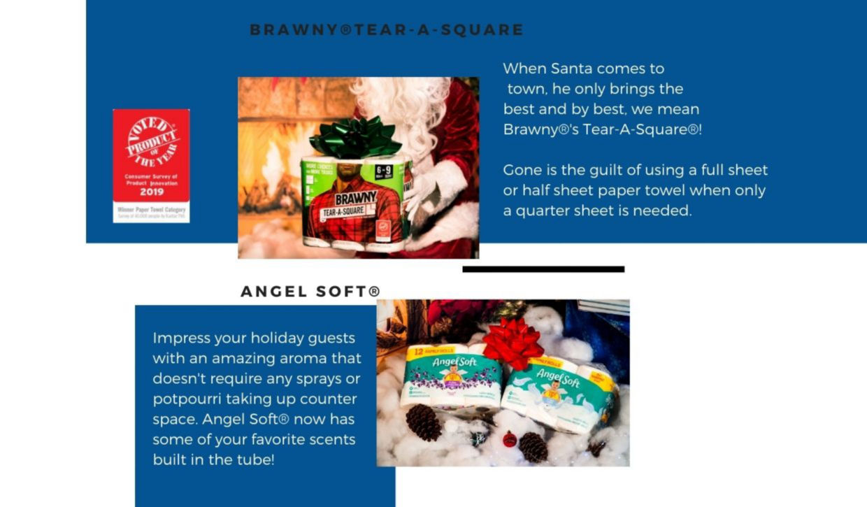 Georgia-Pacific products Brawny and Angel Soft